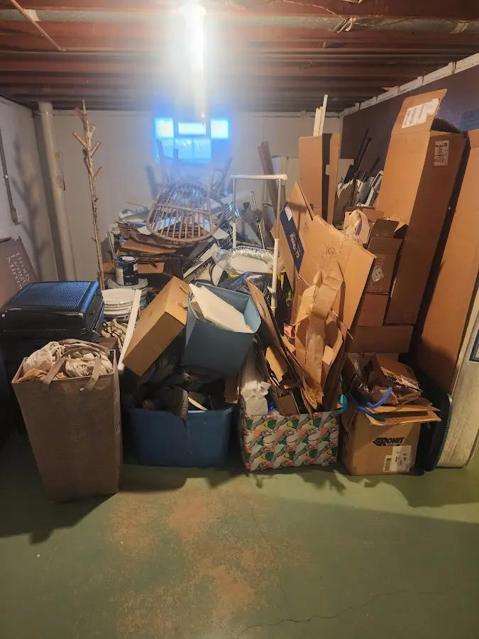 Roll-off dumpster container at job site for Roll Off Dumpster Rental in Darien